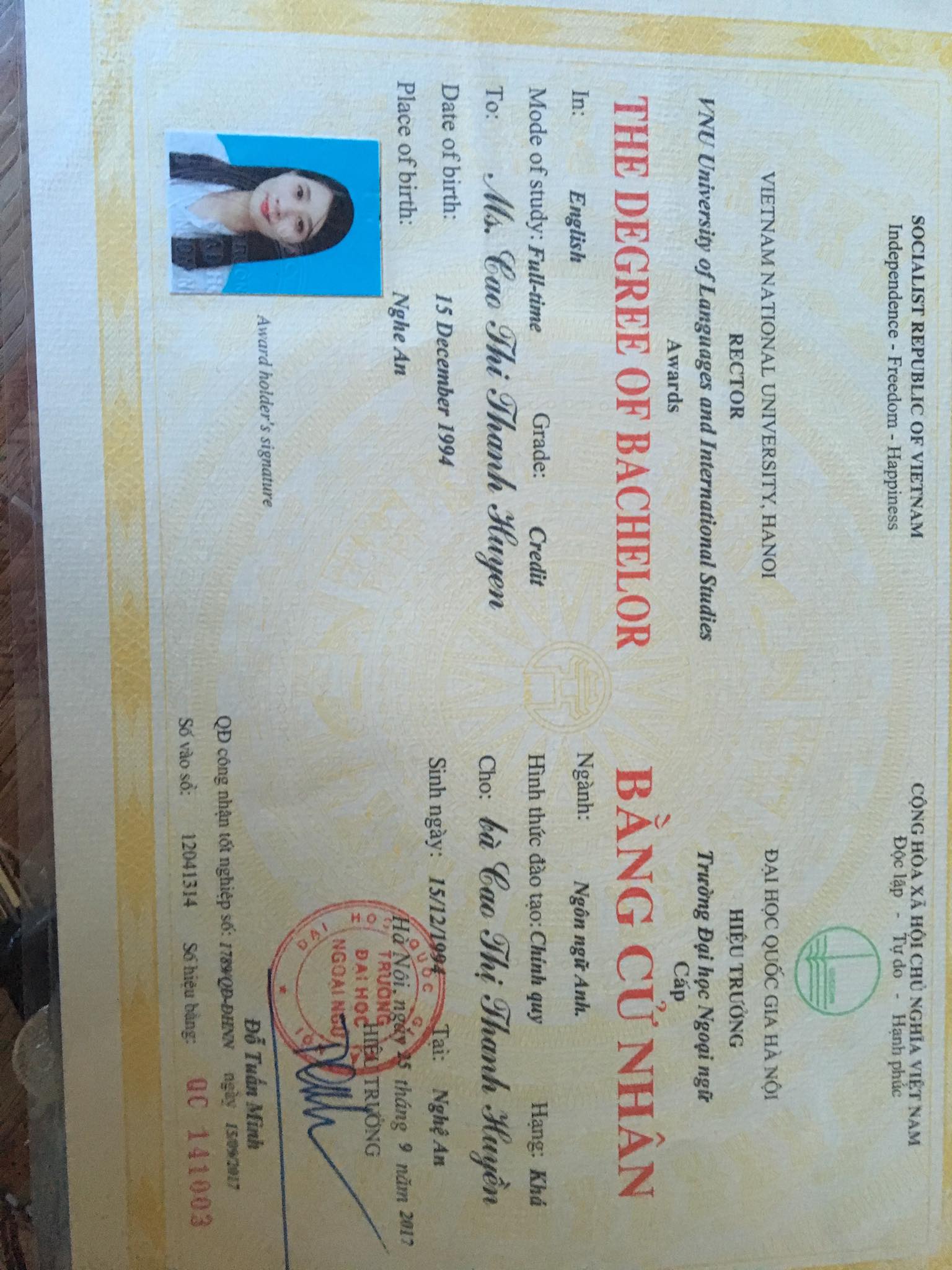 Bằng cấp